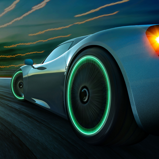 Car Luminous Tire Valve Cap(4 pcs set) / غطاء صمام إطار السيارة المضيء (مجموعة 4 قطع)