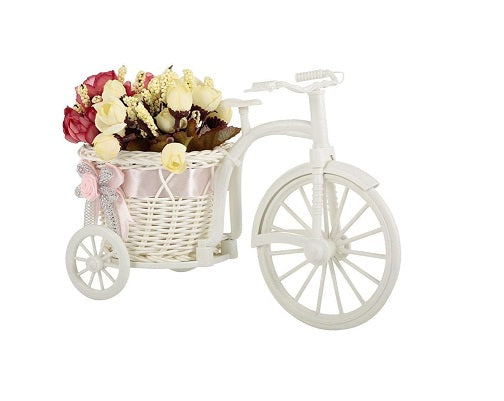 Hand Made Beautiful Bike Vase With Flowers / مزهرية دراجة جميلة مصنوعة يدوياً مع الزهور